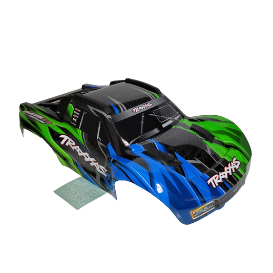 Fits Traxxas Slash 4x4 VX3 Green Blue Body w/ Clipless Mounts 4wd 2wd VXL BL-2s