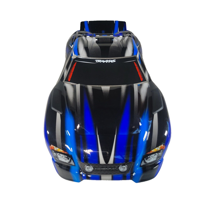 Fits Traxxas Rustler BL-2s 2wd Clipless Body Factory Painted Blue Black Decals