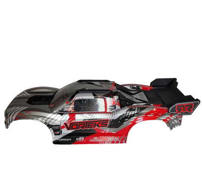 Arrma Vorteks 223S 4x4 v4 BLX Clipless Body Shell Red Silver Painted / Spoiler