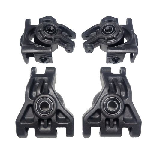 Fits Traxxas Rustler 4x4 VXL HD / V2 Grey Heavy Duty Knuckles Hub Carriers Block