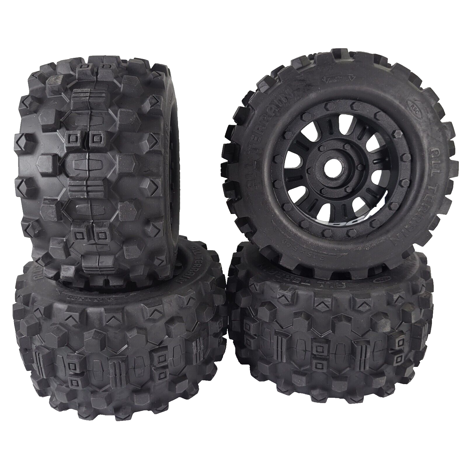 Redcat Racing Kaiju Wheels & All-Terrain Tires Glued Foam Inserts 17mm Black 1/8