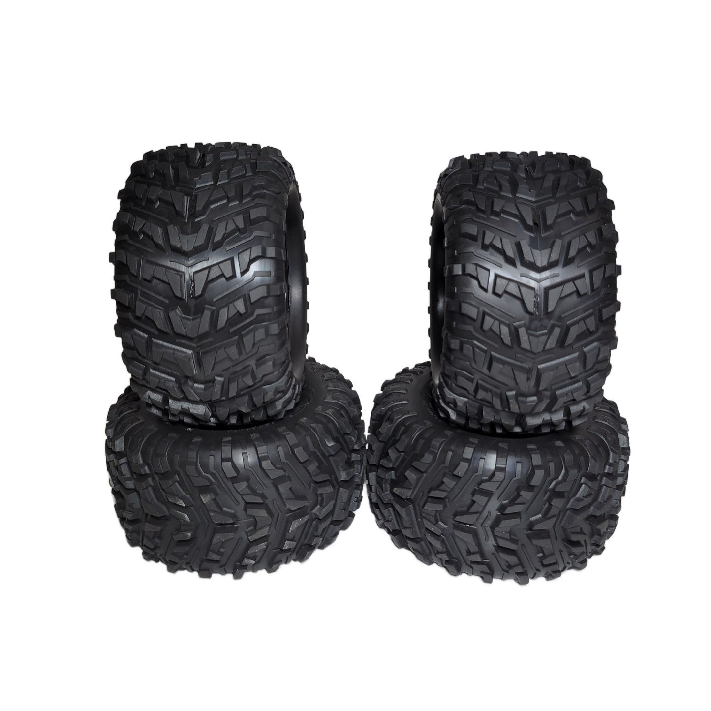 Fits Traxxas Stampede 4x4 VX3 Tires Talon MXT & Black 12mm Wheels 2.8" Glued