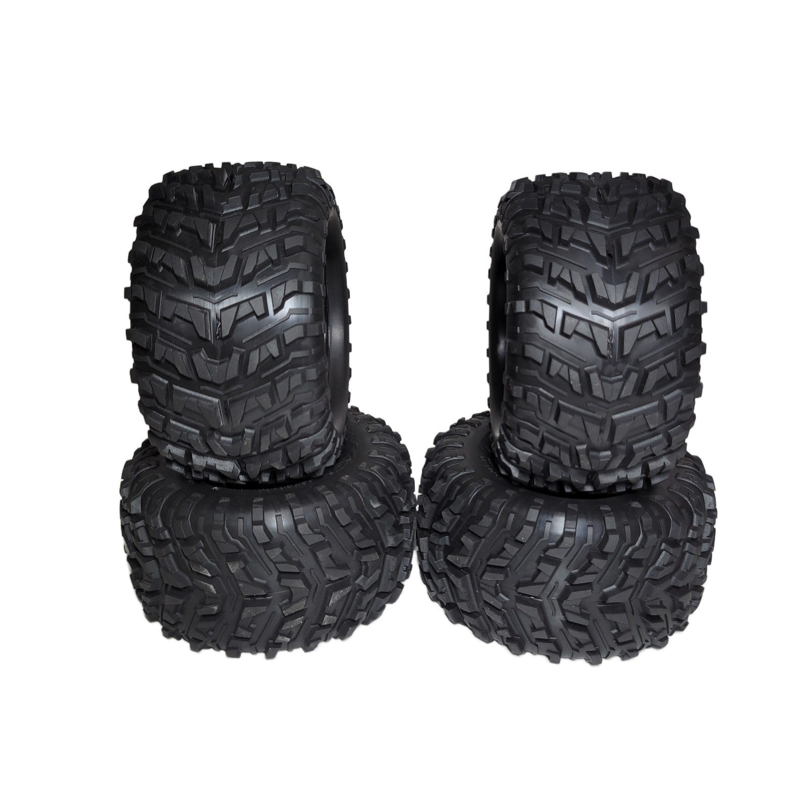 Fits Traxxas Stampede 4x4 VX3 Tires Talon MXT & Black 12mm Wheels 2.8" Glued