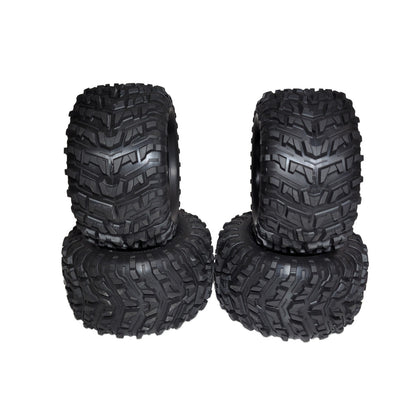 Fits Traxxas Stampede 4x4 VX3 Tires Talon MXT & Black 12mm Wheels 2.8" Glued