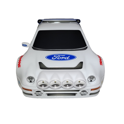 Fits Traxxas Mini Rally RS200 Body Clipless Factory Painted White & Blue 10812