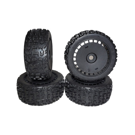 Arrma Talion 6s EXB Tires T Belted dBoots Katar & Black 17mm Wheels ARA550097
