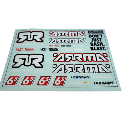 Arrma Kraton 6s V5 BLX Body Shell Factory Painted Red Black Lid Cover Decals