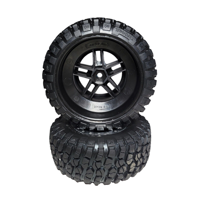 Fits Traxxas 2wd Slash BF Goodrich Tires Mud Terrain 12mm Wheels Front & Rear 4