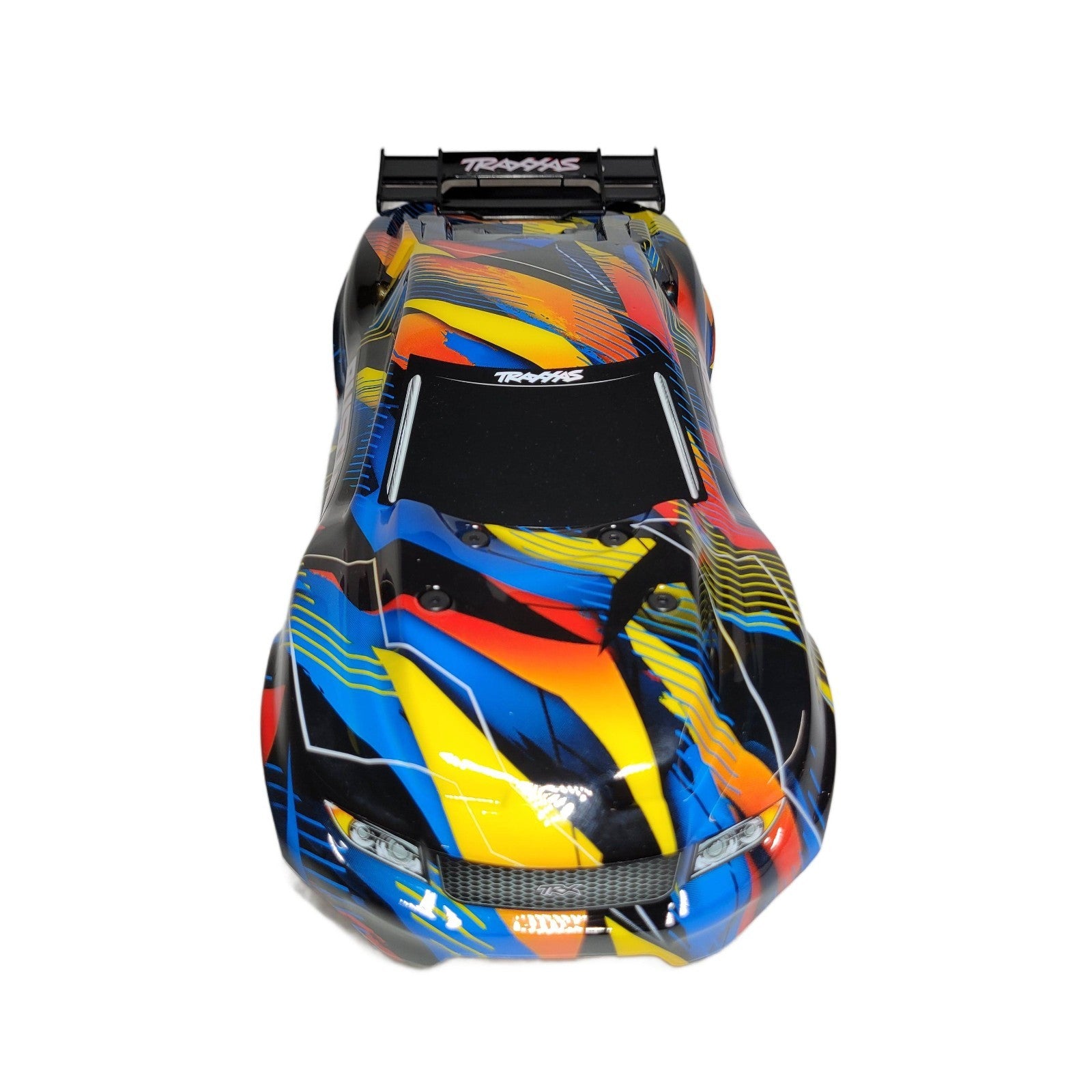 Fits Traxxas Rustler VX3 2wd Clipless Body Factory Painted Blue Black Yellow