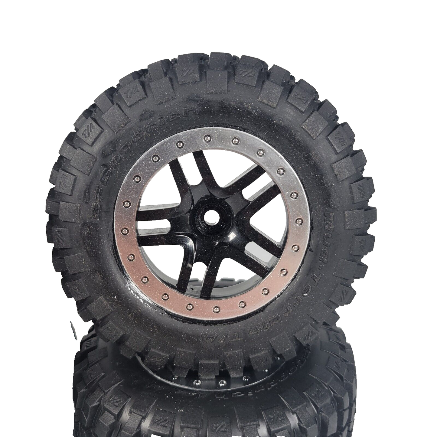 Fits Traxxas Slash VXL 2wd Tires & 12mm Wheels Black Silver XL-5 BF GoodRich