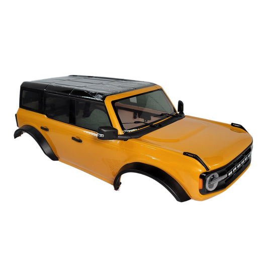 Fits Traxxas TRX-4 Ford Bronco 2021 Yellow Body Painted Mounts Latch Spare Tire