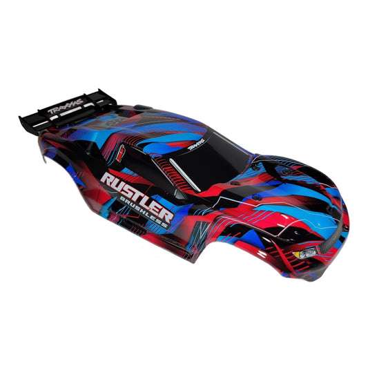 Fits Traxxas Rustler VX3 2wd Clipless Body Factory Painted Red Blue Black