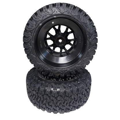 Fits Traxxas Raptor R Ultimate 4x4 Tires BF Goodrich & 12mm Black Chrome Wheels