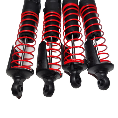 Arrma Quake Front & Rear Shocks Red Complete Springs 109mm & 116mm / Gorgon