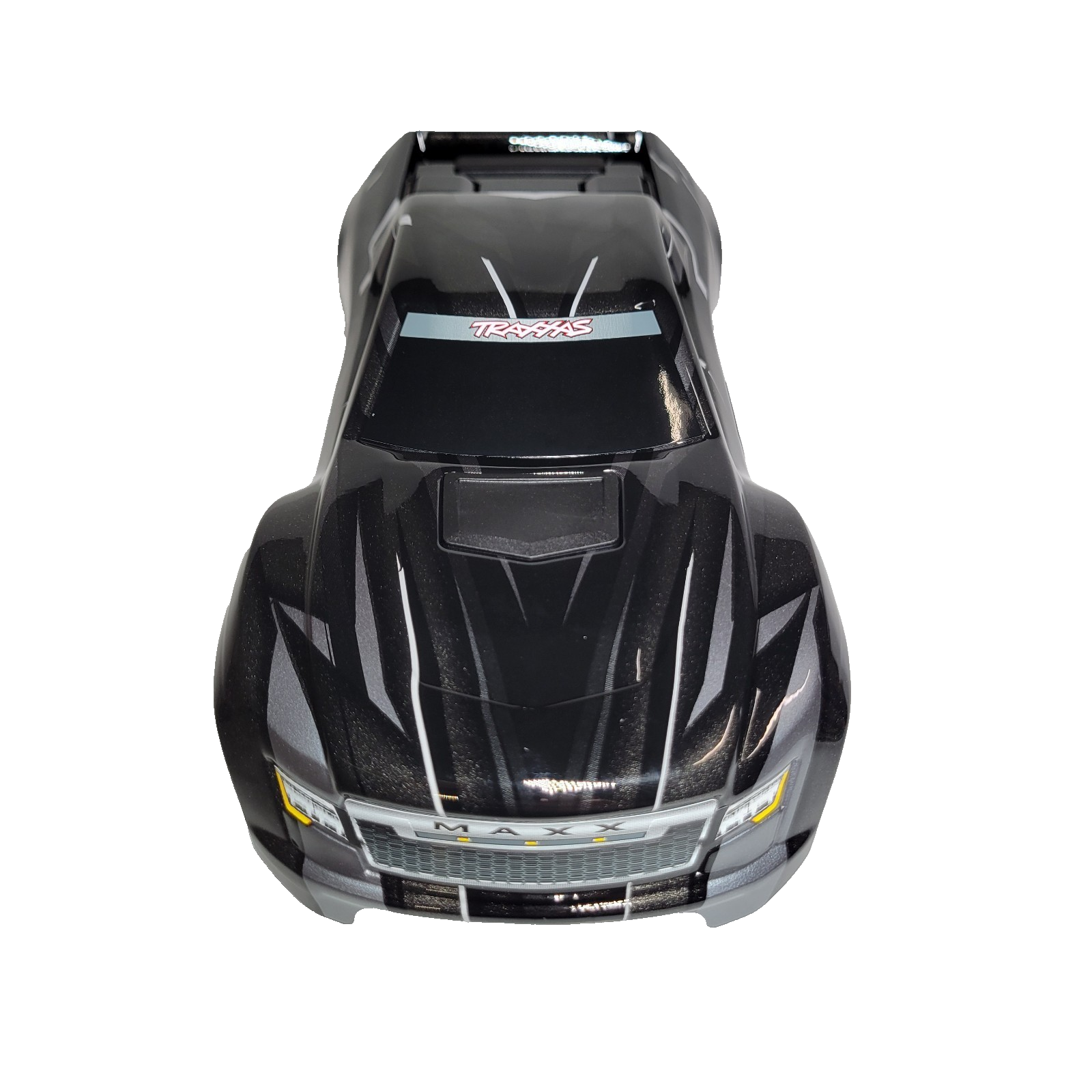 Fits Traxxas Mini Maxx Clipless Body Factory Painted Black Decals 1/16th