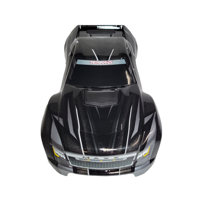 Fits Traxxas Mini Maxx Clipless Body Factory Painted Black Decals 1/16th