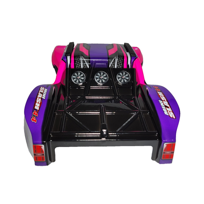 Fits Traxxas Mini Slash Clipless Body Factory Painted Pink Purple & Interior