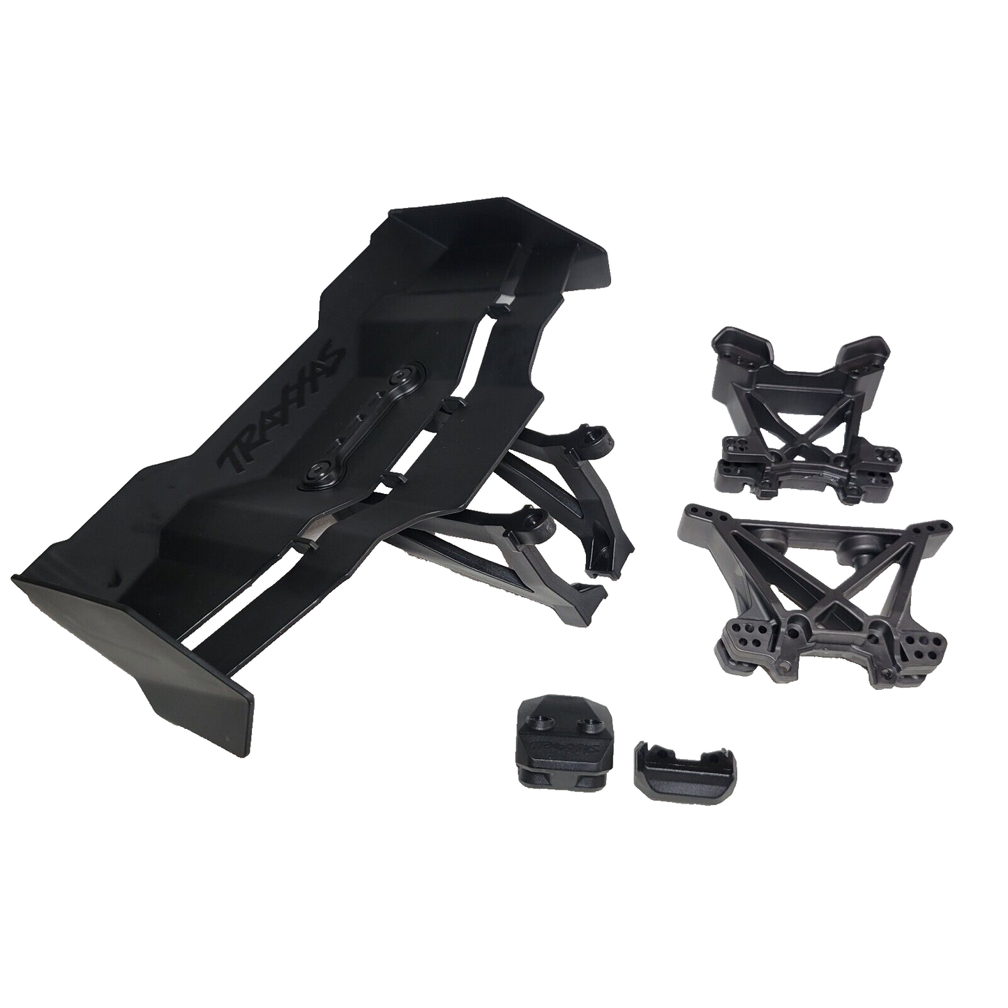 Fits Traxxas Jato 4x4 BL-2s Wing Black washer Mount / Spoiler & Shock Towers