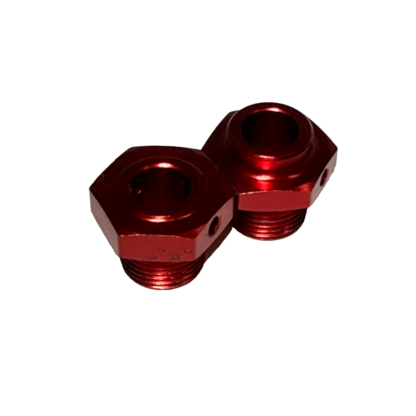 Arrma Limitless 8s 17mm Wheel Hexes Red Aluminum / Black Hex Nuts & Steel Pins