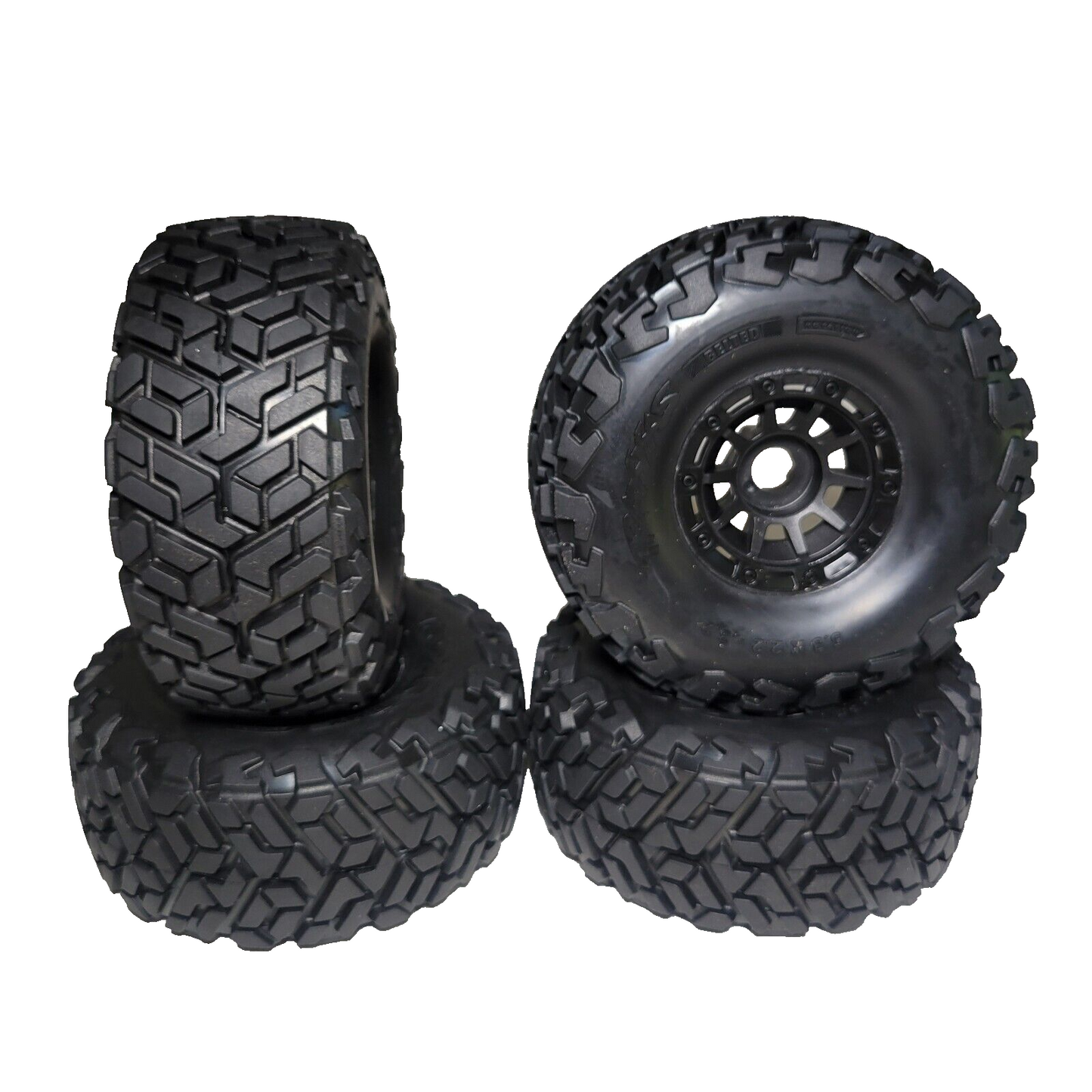 Fits Traxxas Maxx Slash Belted Tires w/ Black 17mm Wheels Short Course 10272