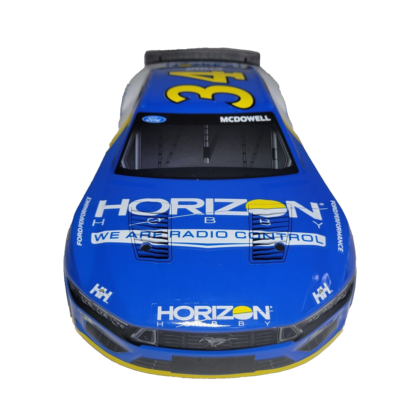 Losi Nascar Grom Body Factory Painted Blue Yellow McDowell # 34 Horizon Decals