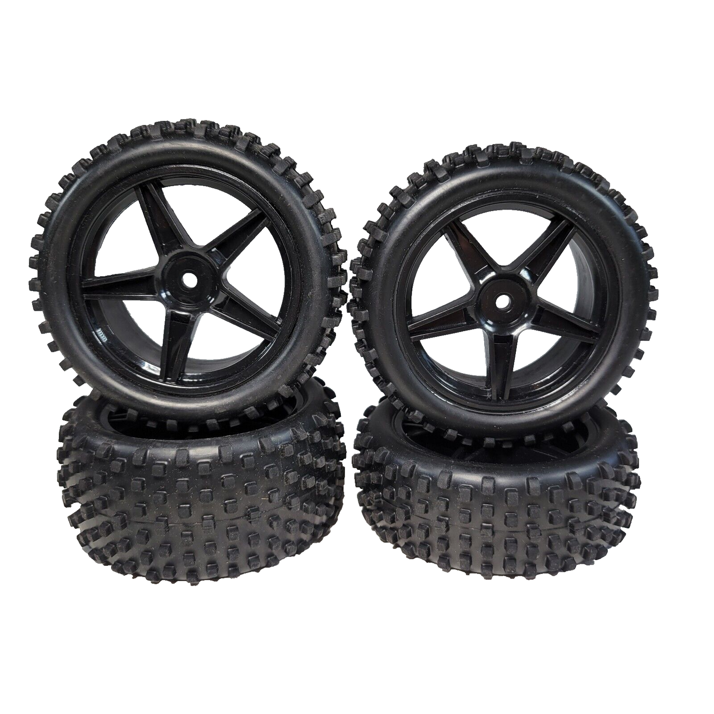 Redcat Racing Tornado EPX Pro Buggy Tires & 12mm Black Wheels Front & Rear