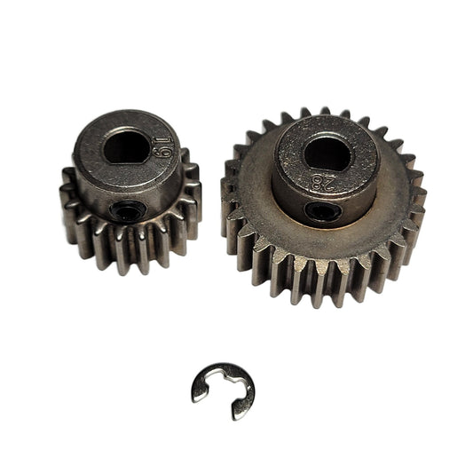 Arrma Infraction 223s BLX Pinion Gears 19T & 28T Tooth 0.8Mod 5mm Safe-D Speed