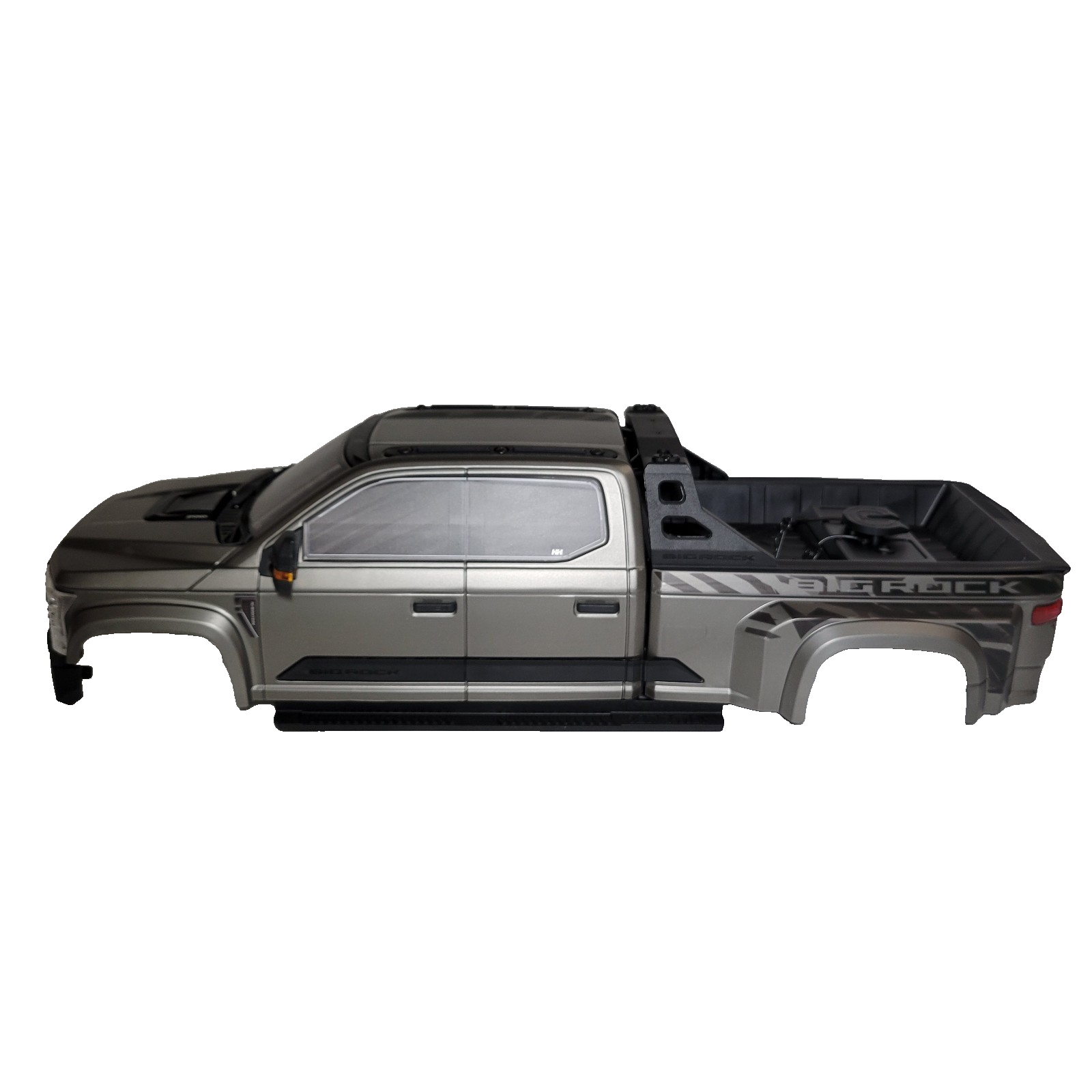 Arrma Big Rock 6s Body Gunmetal Factory Painted Deacled Complete Mirrors Cage