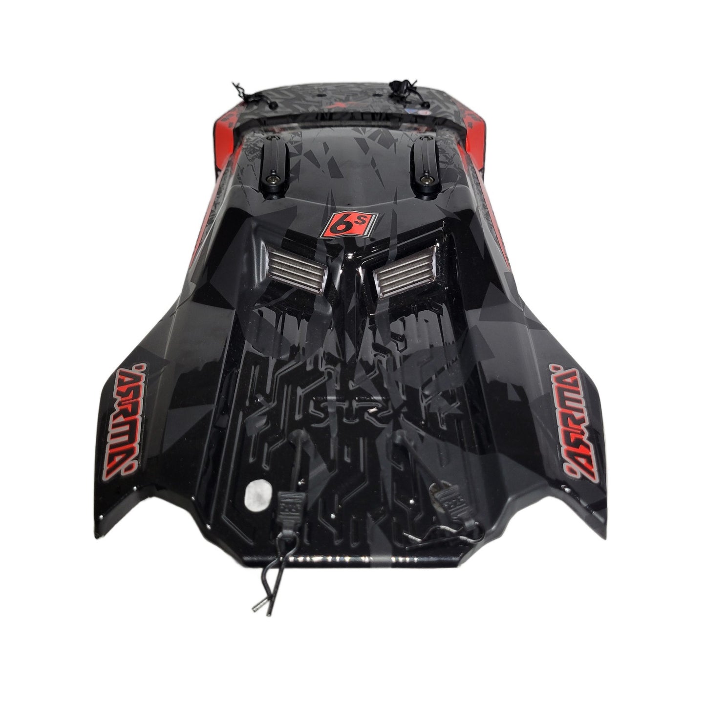 Arrma Talion 6s EXB V6 Body Factory Painted Black Red Decaled ARA-3406
