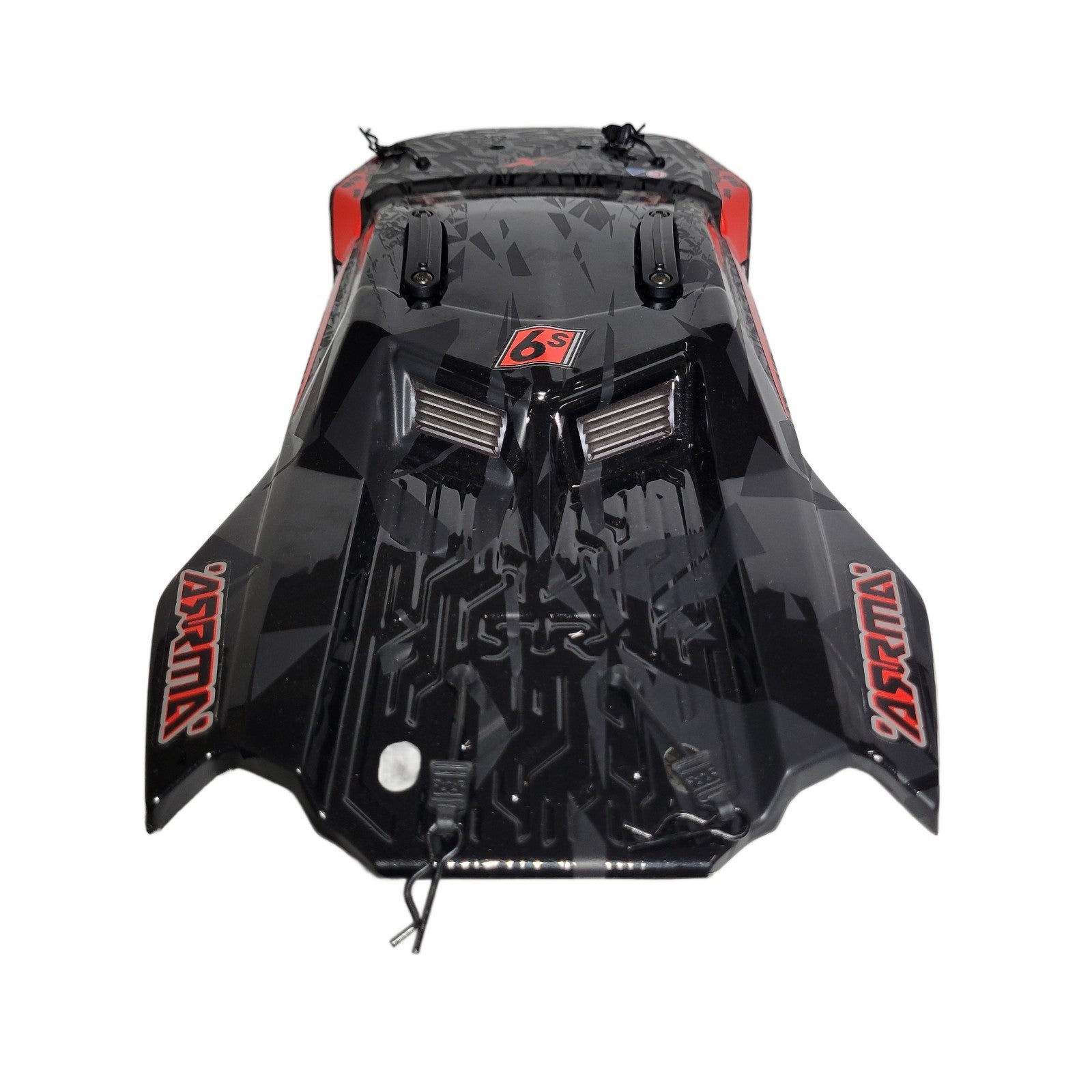 Arrma Talion 6s EXB V6 Body Factory Painted Black Red Decaled ARA-3406