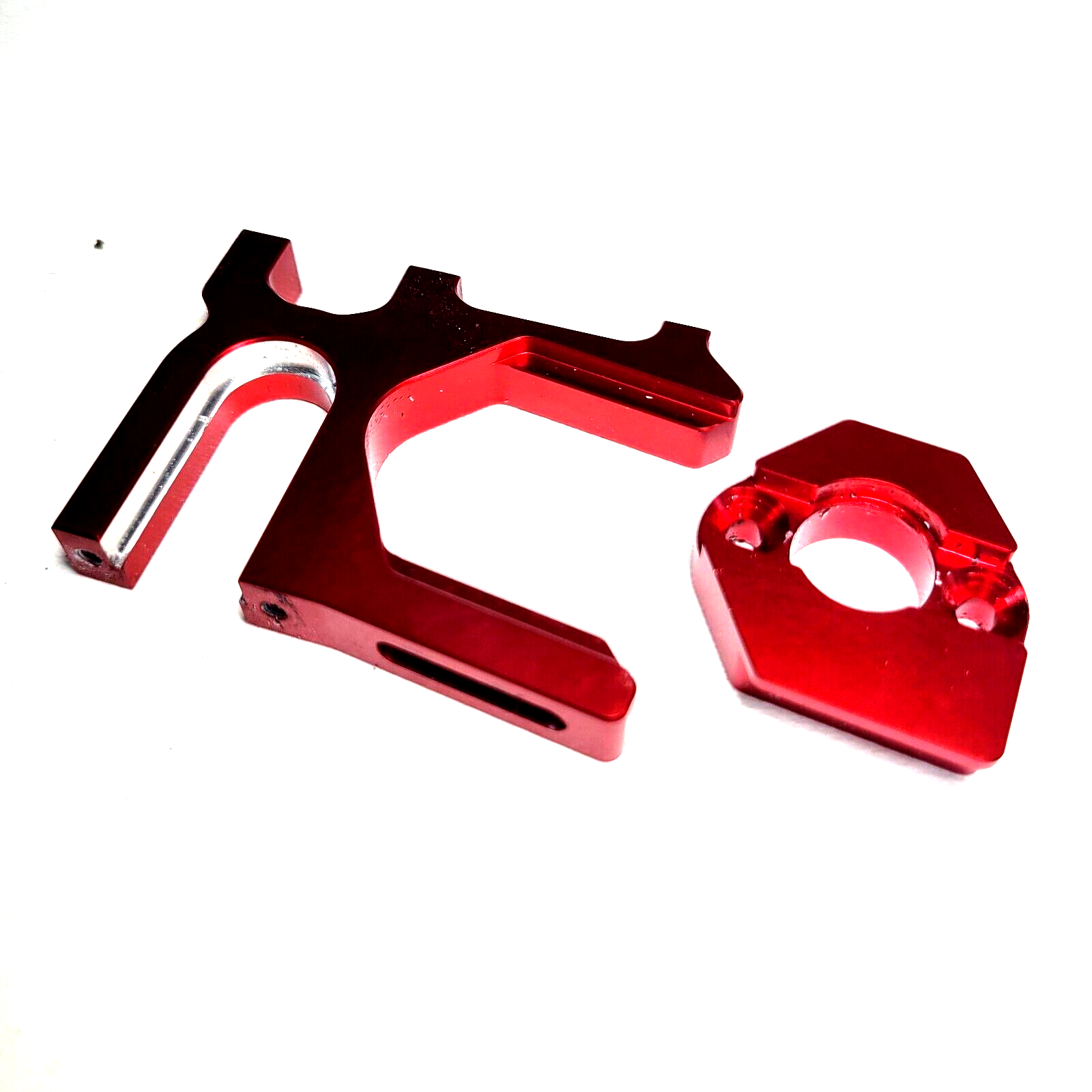 Arrma Kraton 6s EXB Red Aluminum Sliding Motor Mount & Center Diff Holder Cover