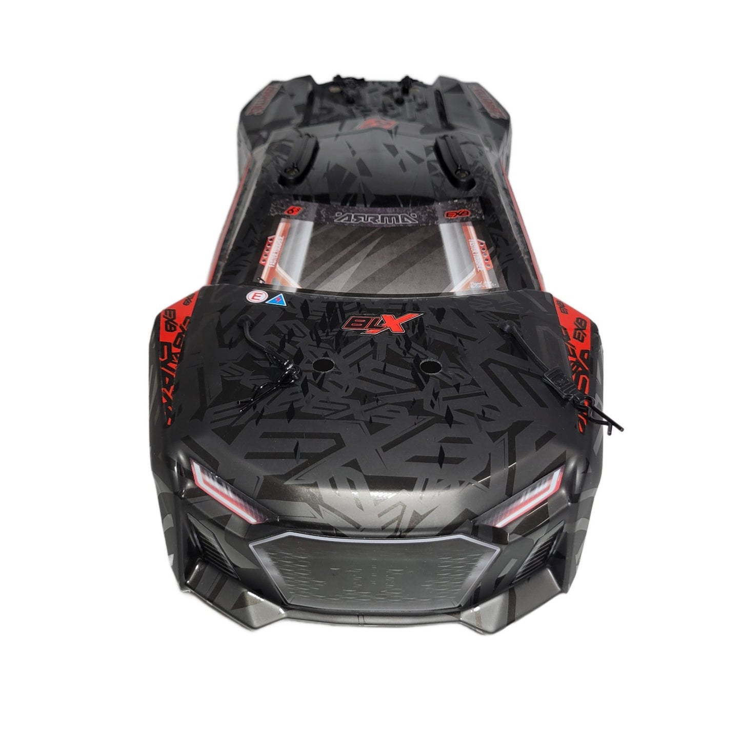Arrma Talion 6s EXB V6 Body Factory Painted Black Red Decaled ARA-3406