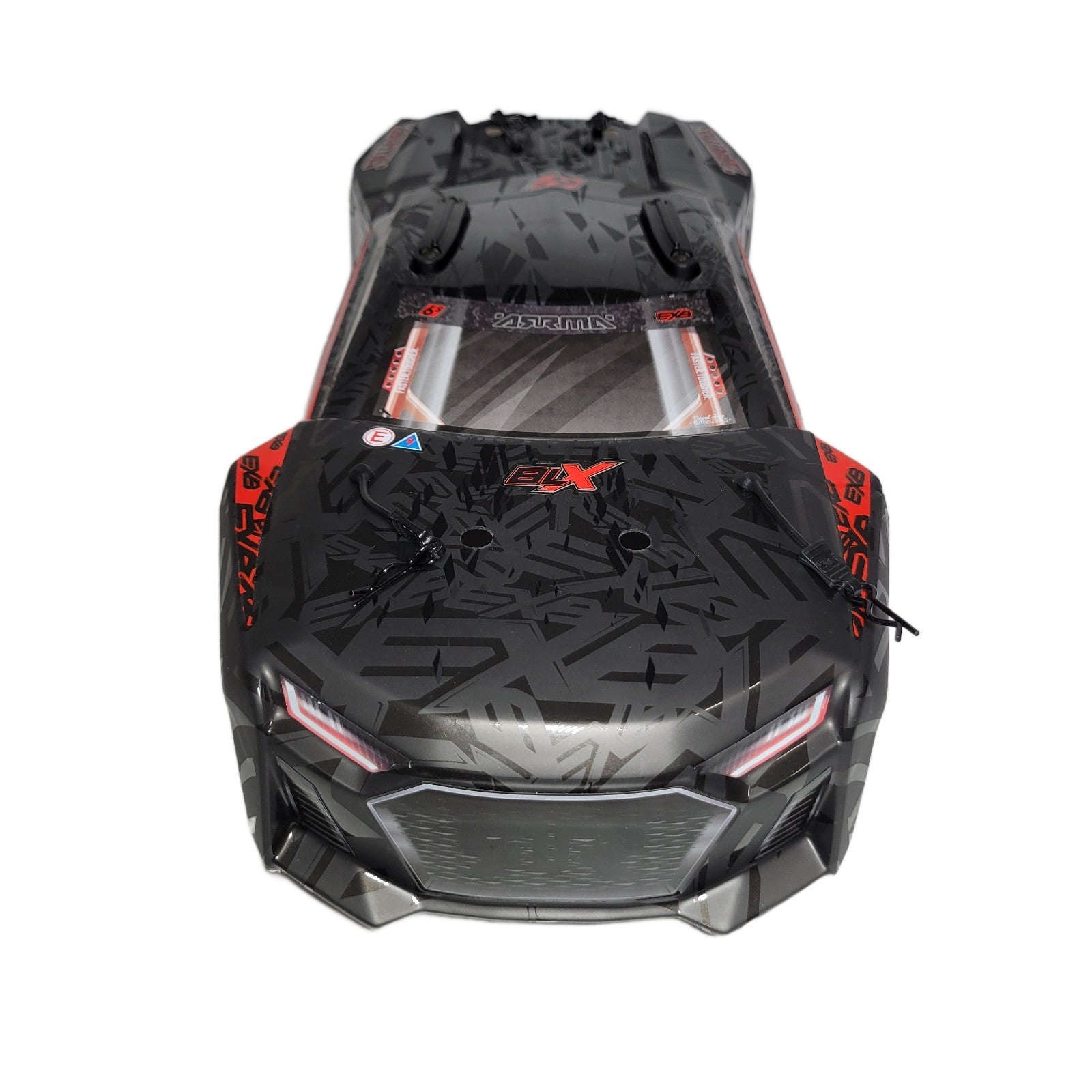 Arrma Talion 6s EXB V6 Body Factory Painted Black Red Decaled ARA-3406