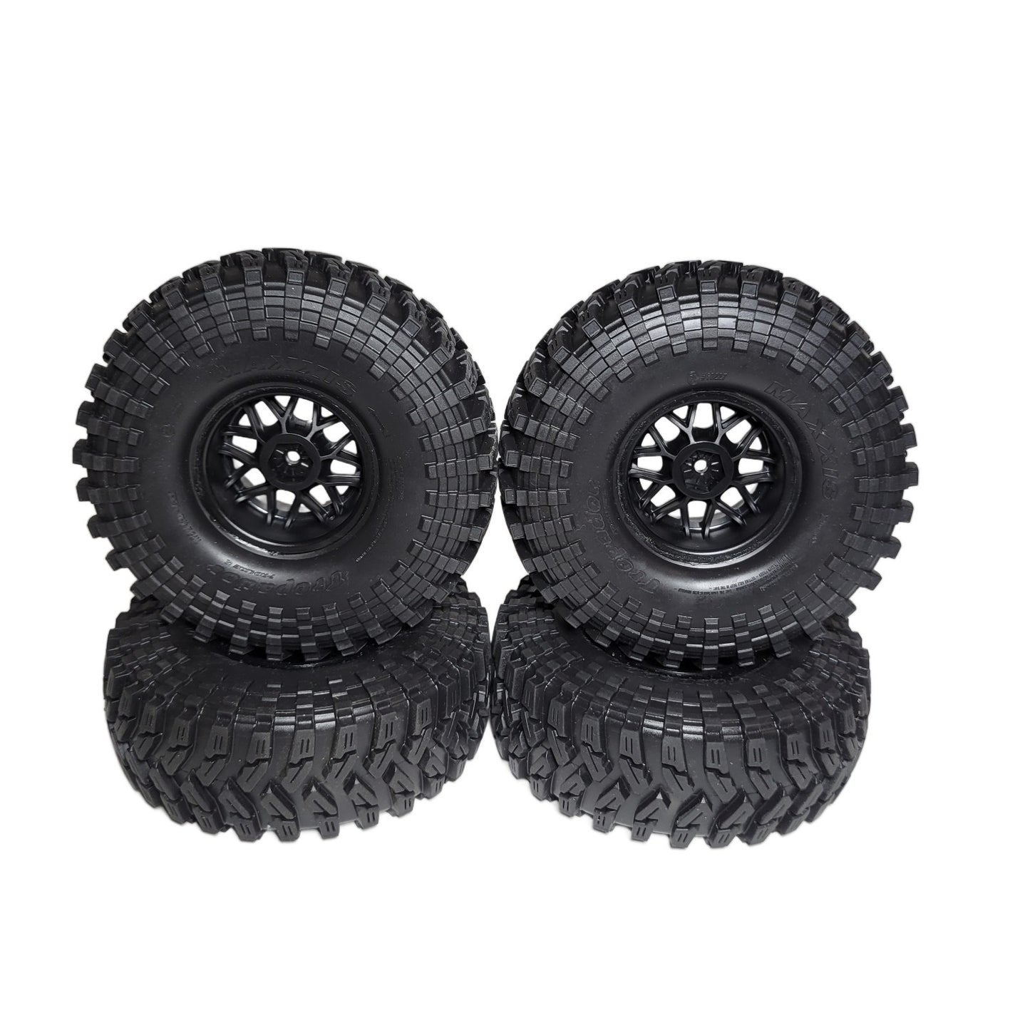 Axial SCX10 iii Coyote Maxxis Trepador G8 Tires 1.9" KMC 12mm Wheels Front Rear