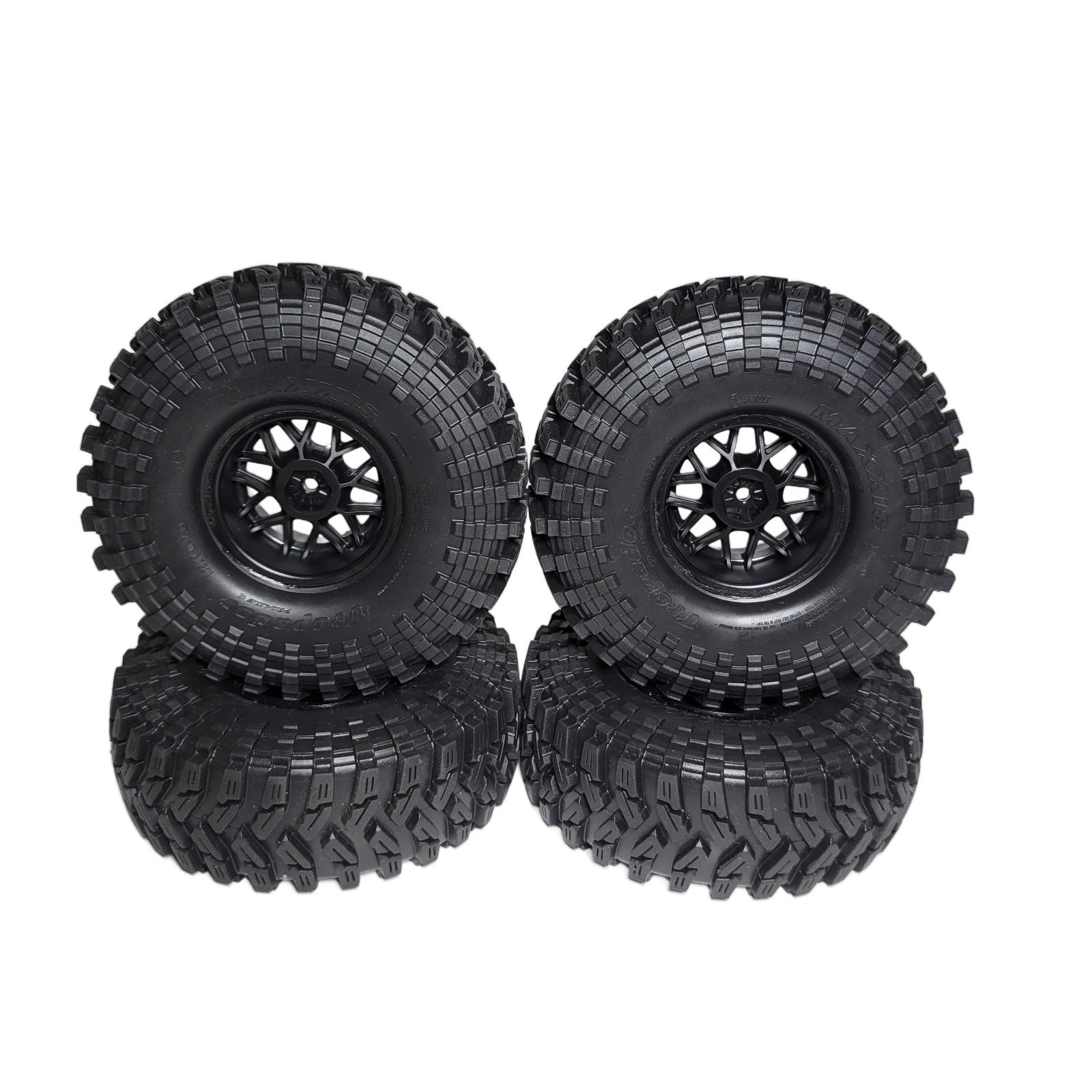 Axial SCX10 iii Coyote Maxxis Trepador G8 Tires 1.9" KMC 12mm Wheels Front Rear