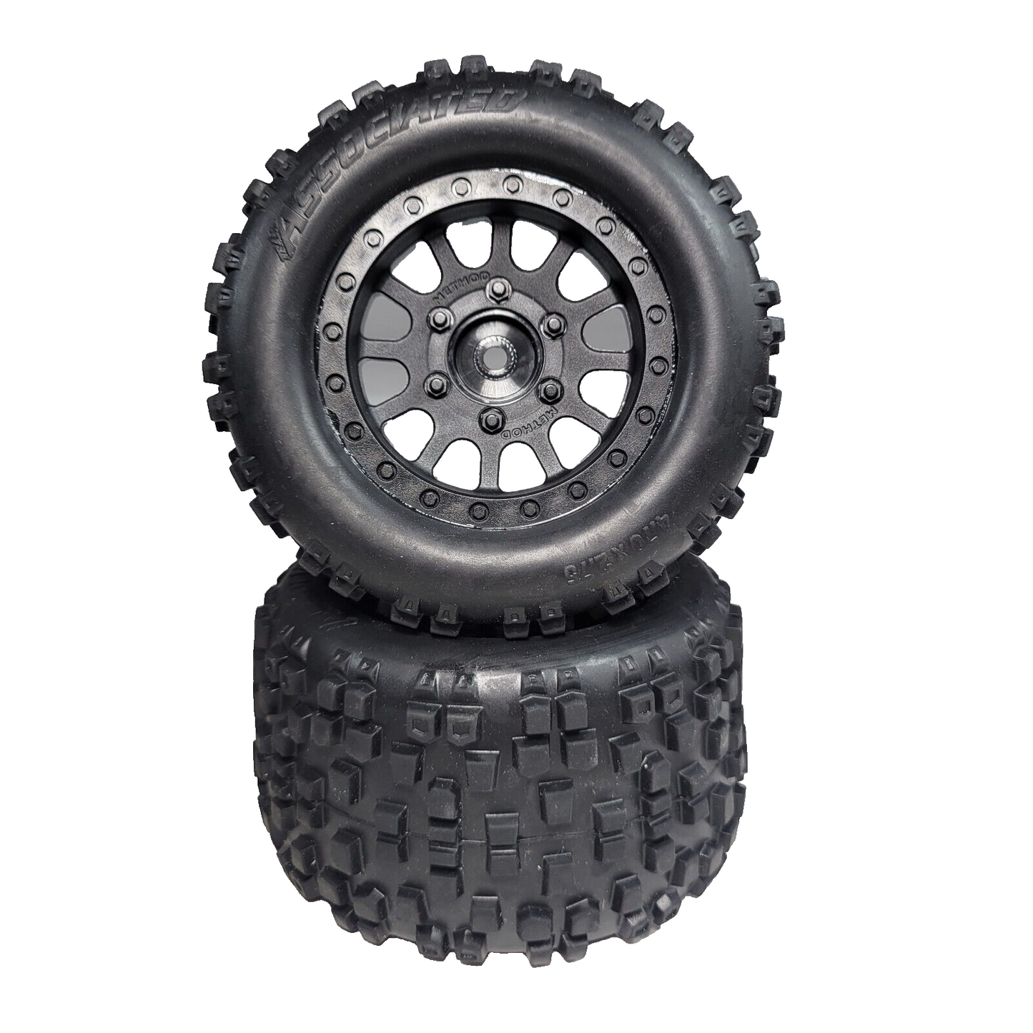 Team Associated Rival MT10 V2 Tires & 12mm Hex Wheels 1/10 4x4 Monster Truck