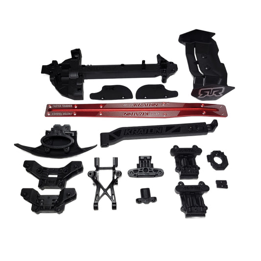 Arrma Mini Kraton Bumpers Chassis Brace Red Aluminum Diff Covers Motor Mount