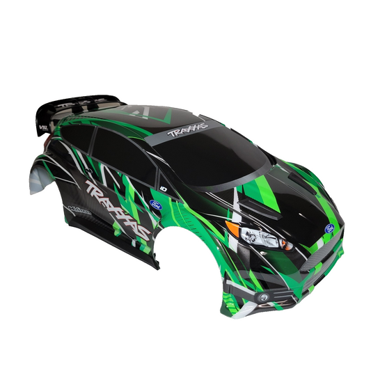 Fits Traxxas Rally 4x4 VXL HD Green Black Body Clipless Mounts 4wd / BL2s 7427