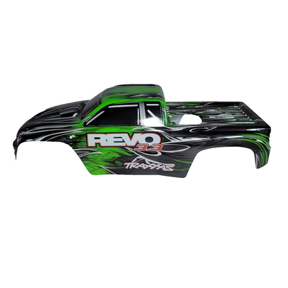 Fits Traxxas Revo 3.3 Body Green & Black Factory Painted & Decals Nitro