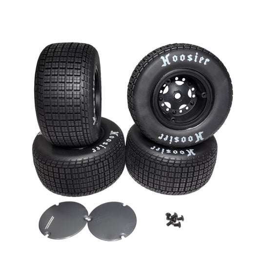 Losi 22s Late Model Hoosier Soft Tires & Wheels 12mm Front & Rear DLM LOS-4247