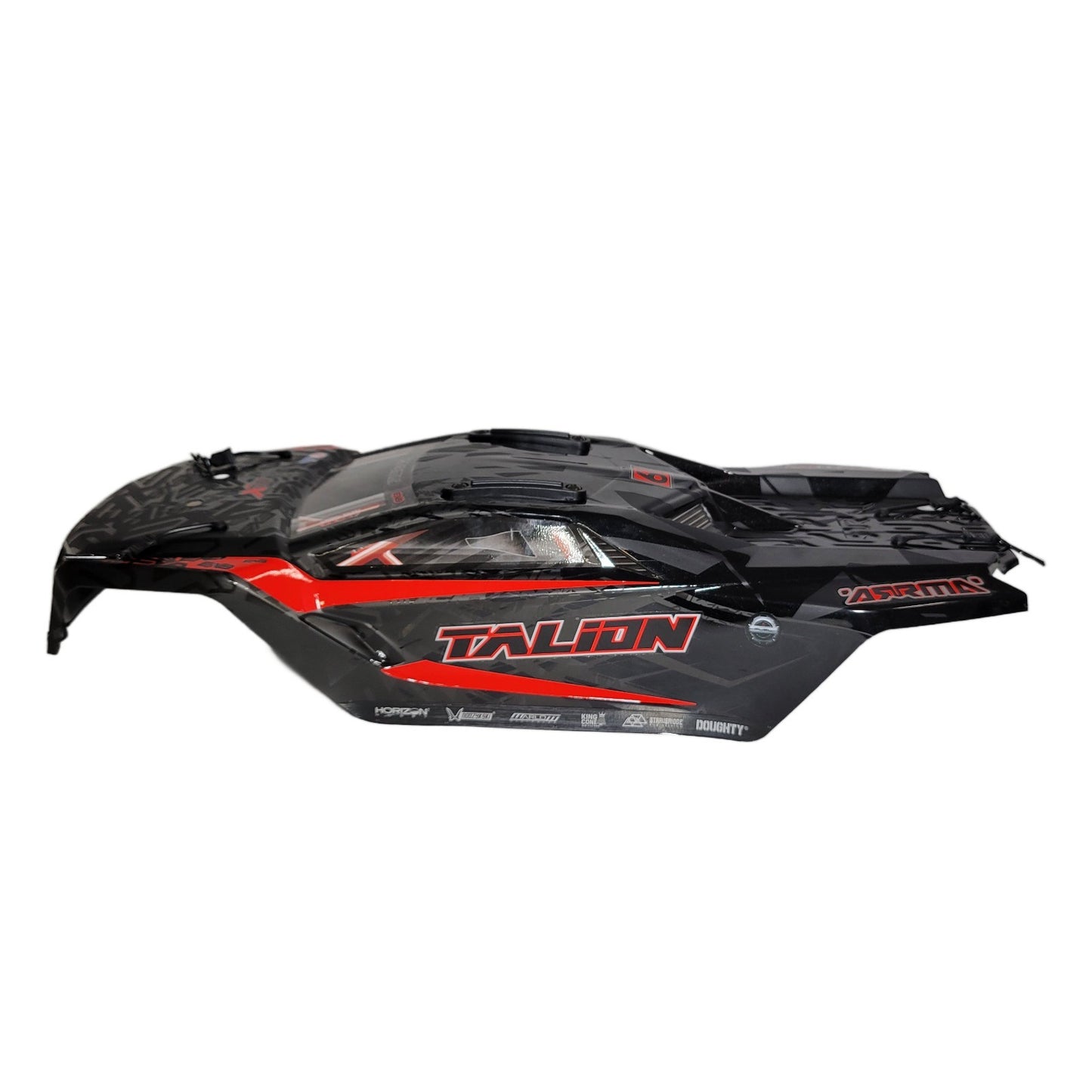 Arrma Talion 6s EXB V6 Body Factory Painted Black Red Decaled ARA-3406