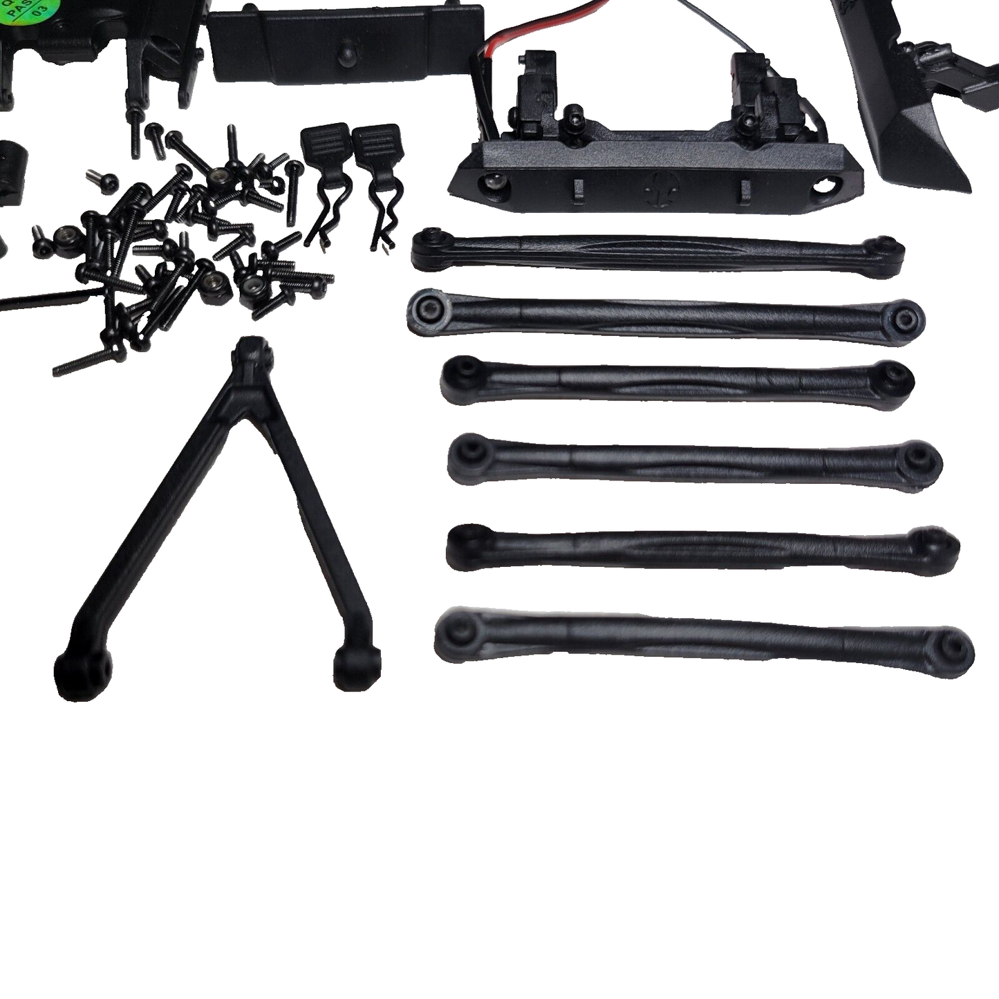 Axial SCX24 Jeep Wrangler Chassis Frame Rails Battery Tray Screws Bumpers Lights