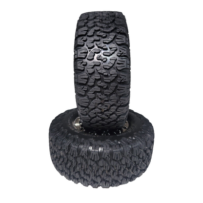 Fits Traxxas Raptor R Ultimate 4x4 Tires BF Goodrich & 12mm Black Chrome Wheels