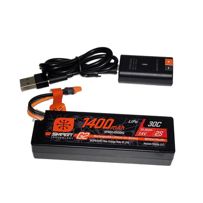 Arrma Gorgon Grom 2s Spektrum Lipo Battery 1400Mah S10 Smart Charger Quake 1/16