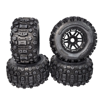 Fits Traxxas 1/10 Wide Maxx Sledgehammer Tire Wheel  17mm Splined Front Rear 4s