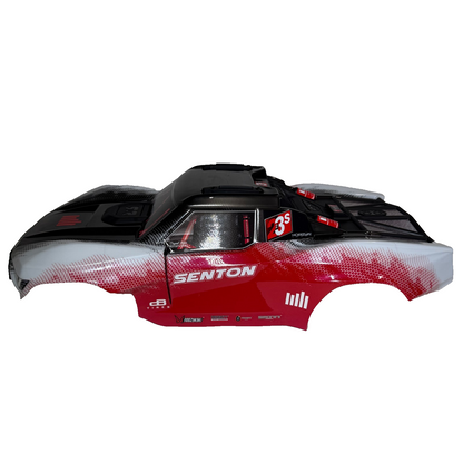 Arrma Senton 4X4 BLX 223s V4 CLIPLESS Body Painted Red Black Decaled Body Shell