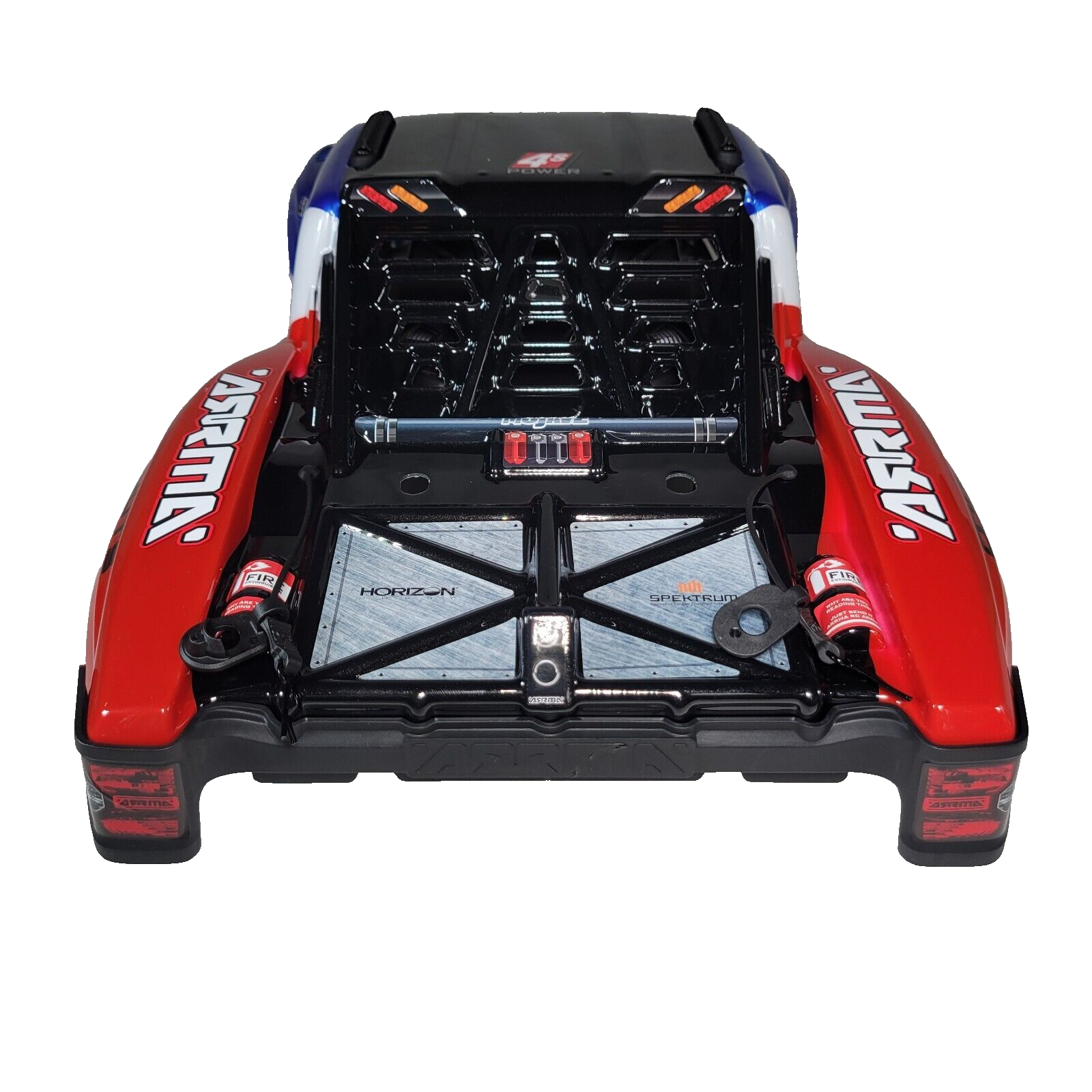 Arrma Mojave 4S Body Factory Painted Decaled Blue Red White W/ Rollcage & Driver