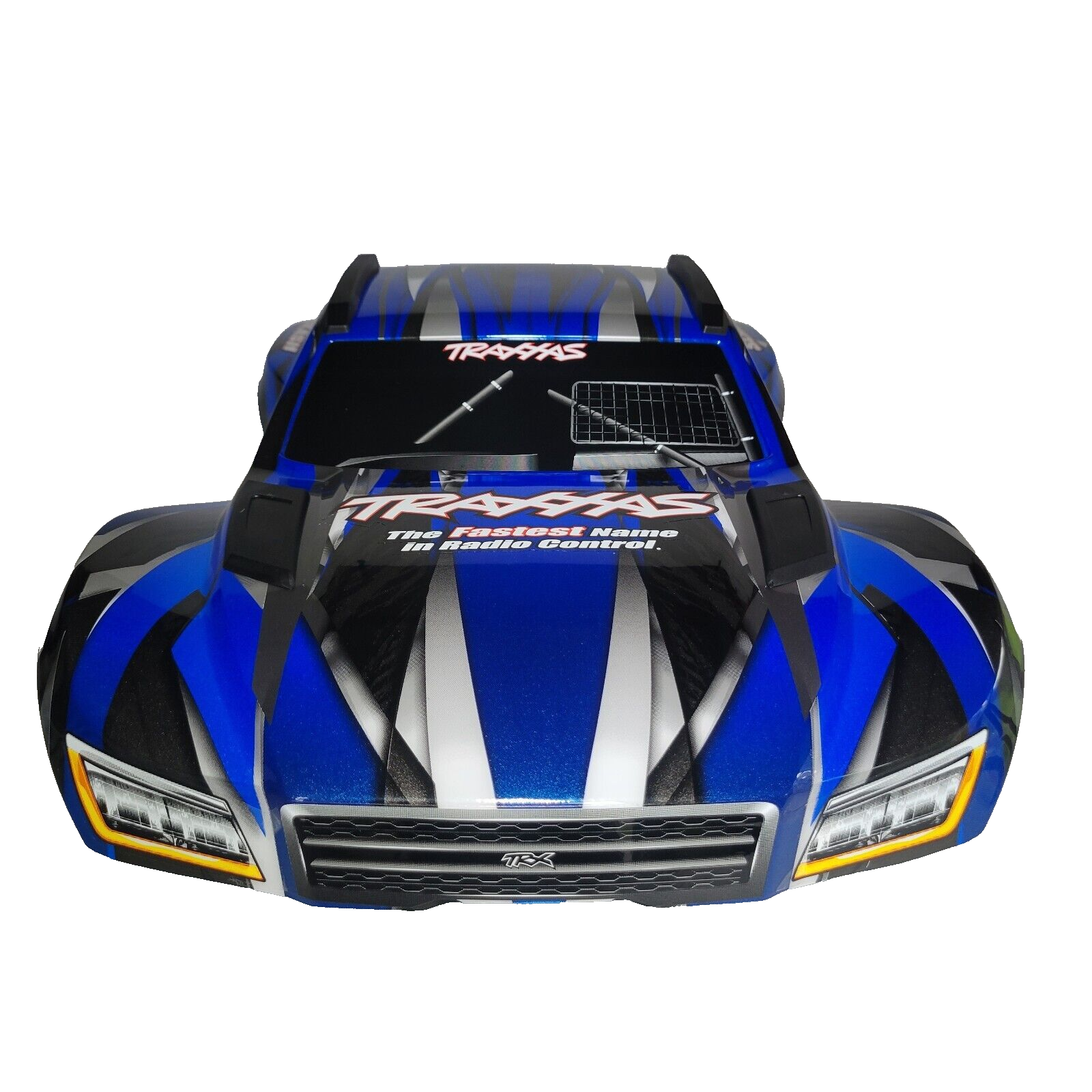 Fits Traxxas Maxx Slash Body Blue Black Clipless Factory Painted Decals 10211