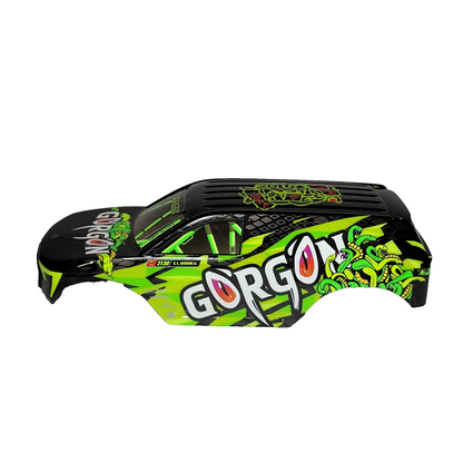 Arrma Gorgon Grom 1/16th Body Factory Painted Yellow Black With Internal Cage