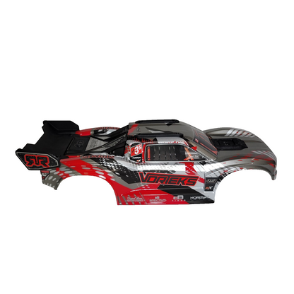 Arrma Vorteks 223S 4x4 v4 BLX Clipless Body Shell Red Silver Painted / Spoiler